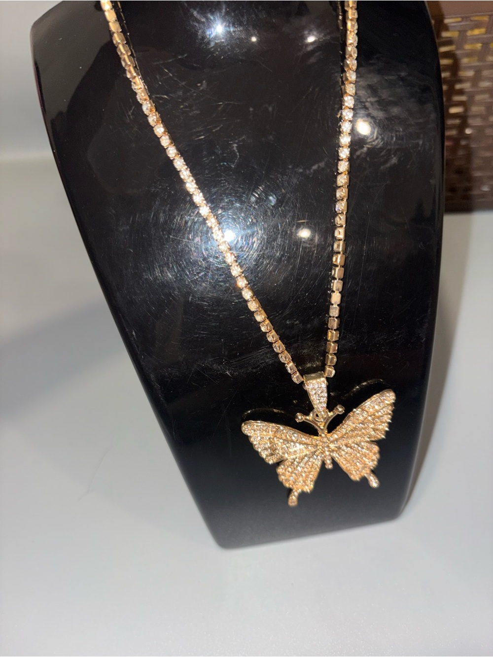 Gold Butterfly Pendant Necklace - Women's Jewelry